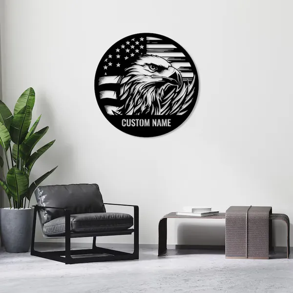 Custom_Eagle_US_Flag_Metal_Sign