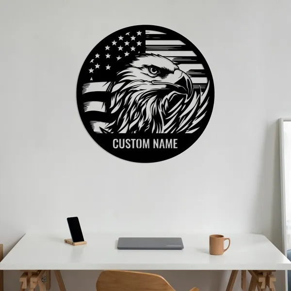 Custom_Eagle_US_Flag_Metal_Sign