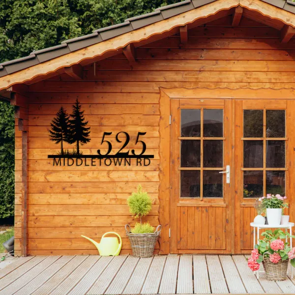 Custom_Pine_Tree_Address_Metal_Sign