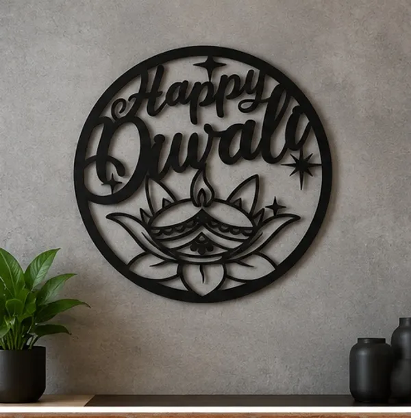 Decorative_"Happy_Diwali"_Diya_&_Lotus_Round_Wall_Hanging