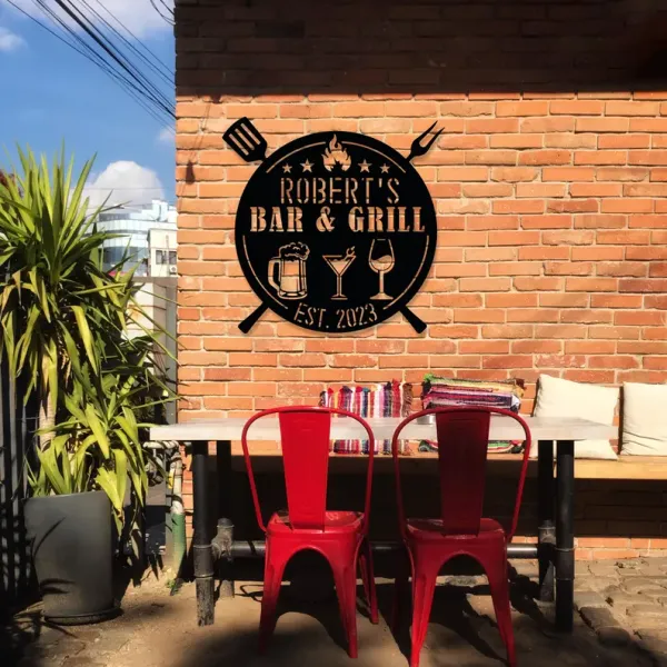 Custom_Bar_&_Grill_Metal_Sign_(Round)