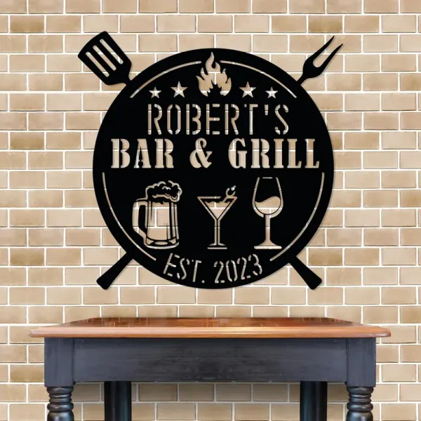 Custom_Bar_&_Grill_Metal_Sign_(Round)