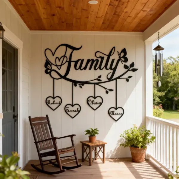 Decor n Dreams Elegant Family Name Wall Art - Personalized Home Décor ...