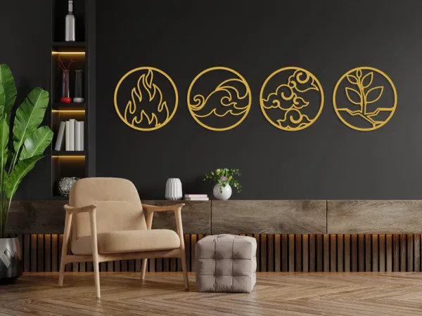 Set_of_4_Elements_Metal_Wall_Art