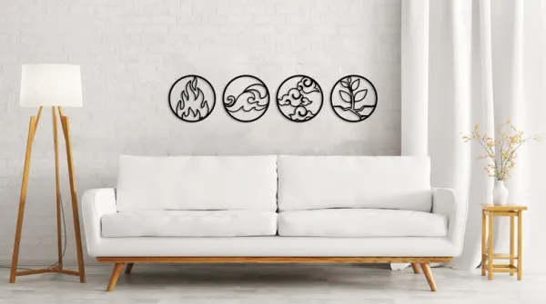 Set_of_4_Elements_Metal_Wall_Art