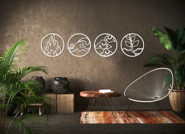 Set_of_4_Elements_Metal_Wall_Art