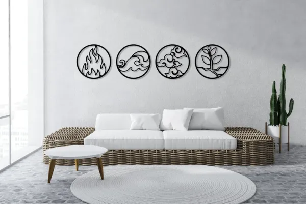 Set_of_4_Elements_Metal_Wall_Art