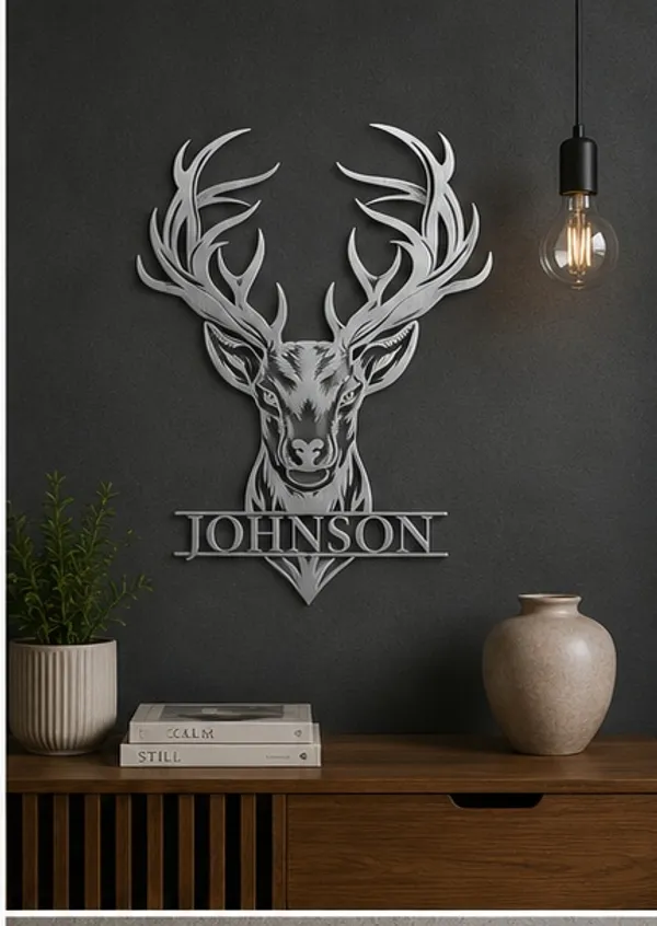 Personalized_Metal_Deer_Head_Wall_Art
