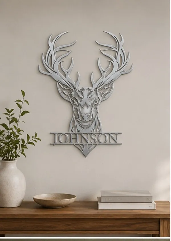 Personalized_Metal_Deer_Head_Wall_Art