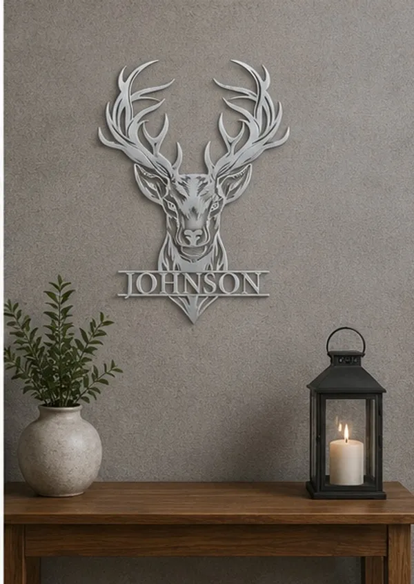 Personalized_Metal_Deer_Head_Wall_Art