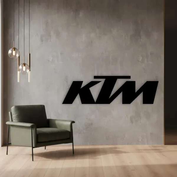 KTM_Logo_Wall_Art_Décor_-_Modern_Black_3D_Wall_Sign_for_Living_Room,_Office,_Man_Cave,_Garage,_or_Man_Cave
