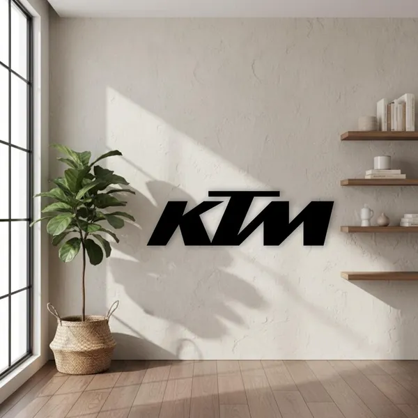 KTM_Logo_Wall_Art_Décor_-_Modern_Black_3D_Wall_Sign_for_Living_Room,_Office,_Man_Cave,_Garage,_or_Man_Cave