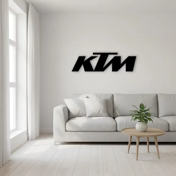 KTM_Logo_Wall_Art_Décor_-_Modern_Black_3D_Wall_Sign_for_Living_Room,_Office,_Man_Cave,_Garage,_or_Man_Cave