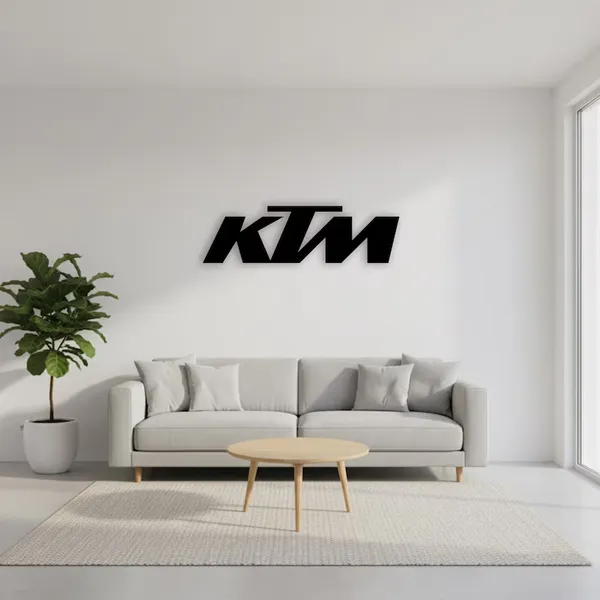 KTM_Logo_Wall_Art_Décor_-_Modern_Black_3D_Wall_Sign_for_Living_Room,_Office,_Man_Cave,_Garage,_or_Man_Cave