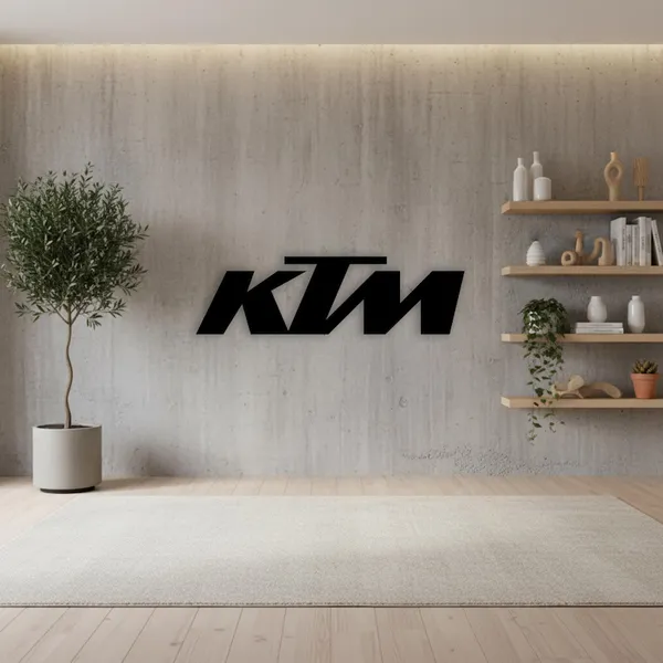 KTM_Logo_Wall_Art_Décor_-_Modern_Black_3D_Wall_Sign_for_Living_Room,_Office,_Man_Cave,_Garage,_or_Man_Cave