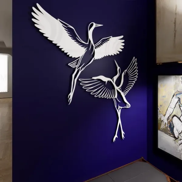Luxury_Metal_Wall_Art_-_Elegant_Crane_Design_for_Modern_Home_Décor_|_Decor&dreams"