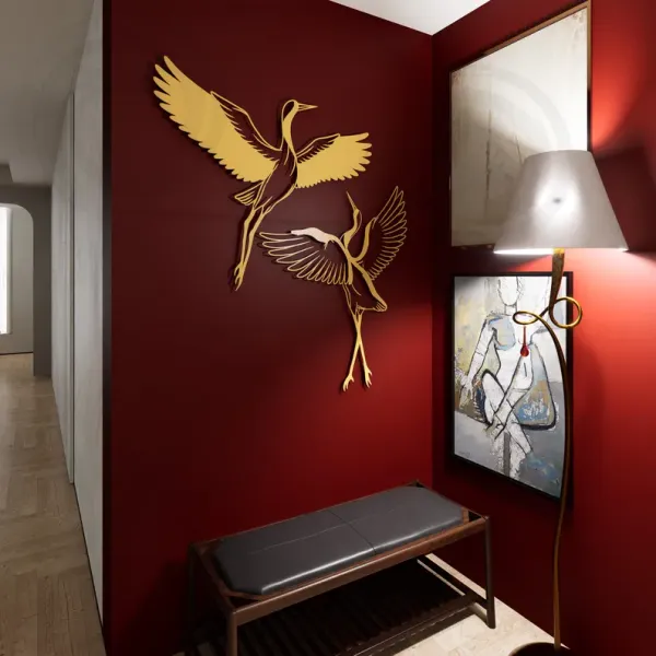 Luxury_Metal_Wall_Art_-_Elegant_Crane_Design_for_Modern_Home_Décor_|_Decor&dreams"