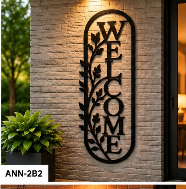 Modern_Farmhouse_Oval_"WELCOME"_Wall_Art_for_Front_Entryway_Black