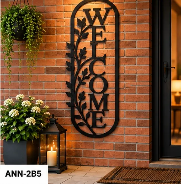 Modern_Farmhouse_Oval_"WELCOME"_Wall_Art_for_Front_Entryway_Black