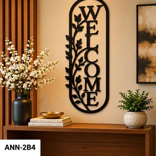 Modern_Farmhouse_Oval_"WELCOME"_Wall_Art_for_Front_Entryway_Black