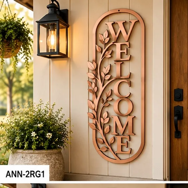 Modern_Farmhouse_Oval_"WELCOME"_Wall_Art_for_Front_Entryway_Rose_Gold_