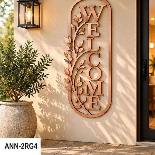 Modern_Farmhouse_Oval_"WELCOME"_Wall_Art_for_Front_Entryway_Rose_Gold_