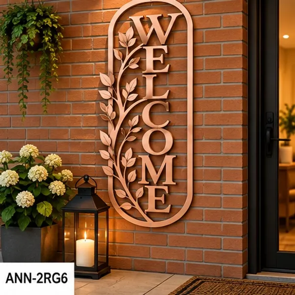 Modern_Farmhouse_Oval_"WELCOME"_Wall_Art_for_Front_Entryway_Rose_Gold_