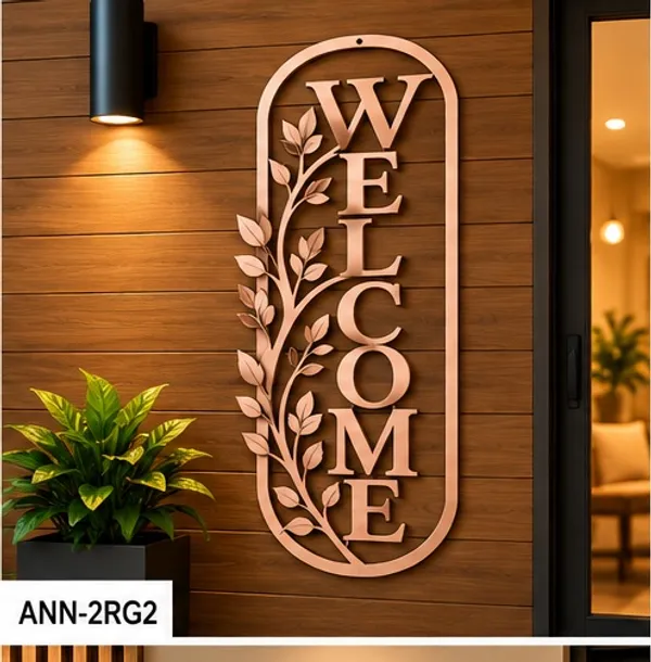 Modern_Farmhouse_Oval_"WELCOME"_Wall_Art_for_Front_Entryway_Rose_Gold_