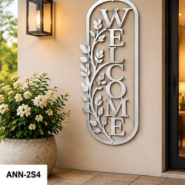 Modern_Farmhouse_Oval_"WELCOME"_Wall_Art_for_Front_Entryway_Silver_