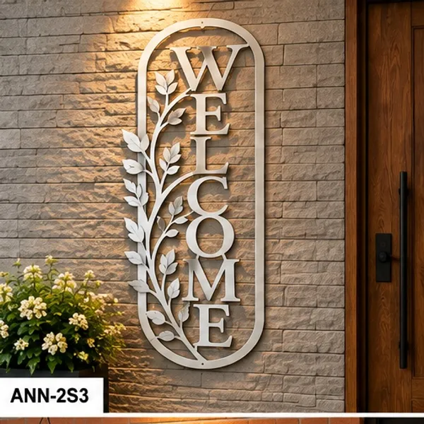 Modern_Farmhouse_Oval_"WELCOME"_Wall_Art_for_Front_Entryway_Silver_