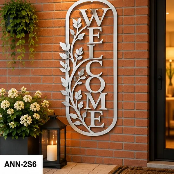 Modern_Farmhouse_Oval_"WELCOME"_Wall_Art_for_Front_Entryway_Silver_
