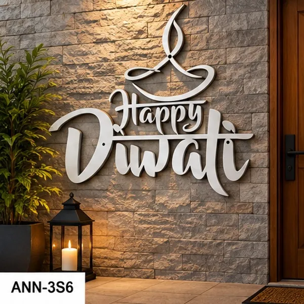 Modern_Silhouette_"Happy_Diwali"_Cutout_Wall_Sign_with_Diya_Motif_Silver_