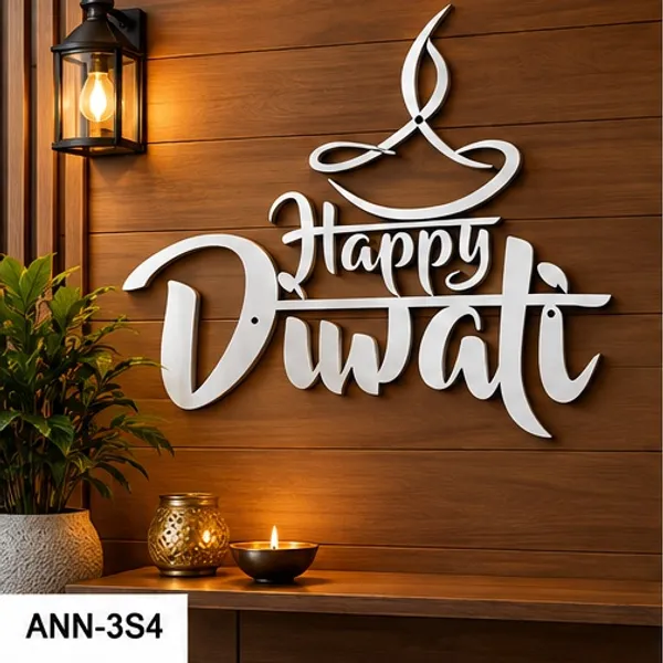Modern_Silhouette_"Happy_Diwali"_Cutout_Wall_Sign_with_Diya_Motif_Silver_