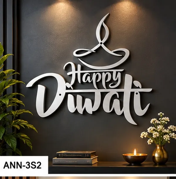 Modern_Silhouette_"Happy_Diwali"_Cutout_Wall_Sign_with_Diya_Motif_Silver_