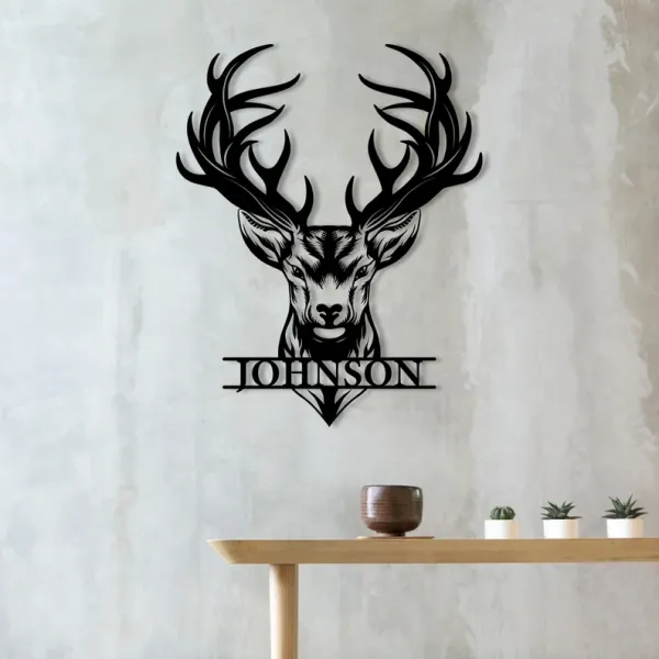 Personalized_Metal_Deer_Head_Wall_Art