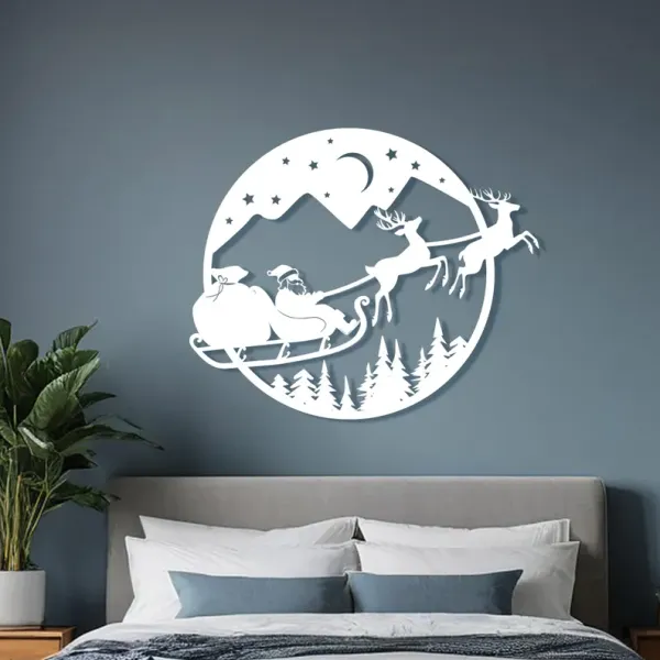 Premium_Christmas_Wall_Art_-_Santa_Sleigh_&_Reindeer_Scene,_Elegant_Metal_Wall_Decor_for_Holiday_Home_Décor_by_Decor&dreams