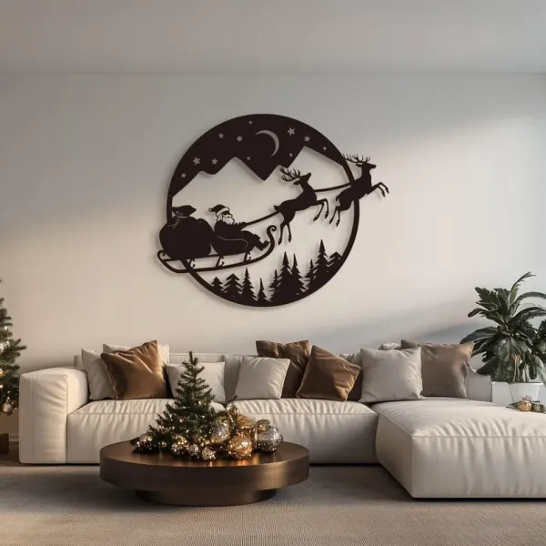 Premium_Christmas_Wall_Art_-_Santa_Sleigh_&_Reindeer_Scene,_Elegant_Metal_Wall_Decor_for_Holiday_Home_Décor_by_Decor&dreams