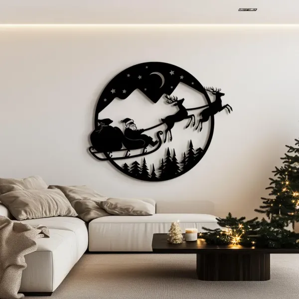 Premium_Christmas_Wall_Art_-_Santa_Sleigh_&_Reindeer_Scene,_Elegant_Metal_Wall_Decor_for_Holiday_Home_Décor_by_Decor&dreams