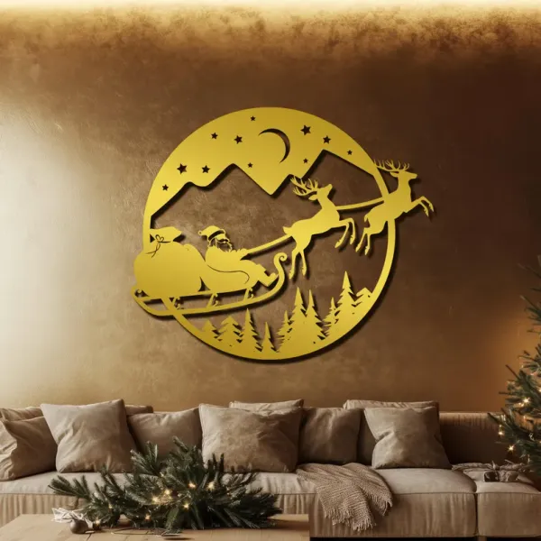 Premium_Christmas_Wall_Art_-_Santa_Sleigh_&_Reindeer_Scene,_Elegant_Metal_Wall_Decor_for_Holiday_Home_Décor_by_Decor&dreams