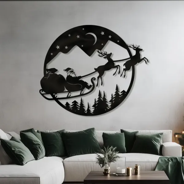 Premium_Christmas_Wall_Art_-_Santa_Sleigh_&_Reindeer_Scene,_Elegant_Metal_Wall_Decor_for_Holiday_Home_Décor_by_Decor&dreams