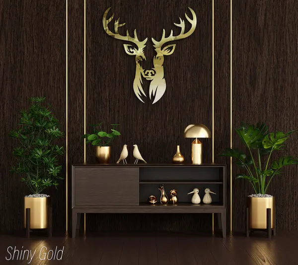 Premium_Wall_Art_Decor_-_Metallic_Deer_Head_Silhouette_for_Modern_Living_Room_&_Home_Interior,_Elegant_Metal_Wall_Sculpture_in_Matte_Silver,_Gold_Finish,_Luxury_Home_Decoration,_Stylish_Accent_Piece