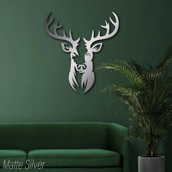Premium_Wall_Art_Decor_-_Metallic_Deer_Head_Silhouette_for_Modern_Living_Room_&_Home_Interior,_Elegant_Metal_Wall_Sculpture_in_Matte_Silver,_Gold_Finish,_Luxury_Home_Decoration,_Stylish_Accent_Piece