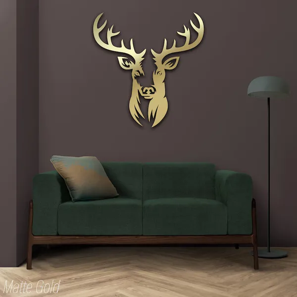 Premium_Wall_Art_Decor_-_Metallic_Deer_Head_Silhouette_for_Modern_Living_Room_&_Home_Interior,_Elegant_Metal_Wall_Sculpture_in_Matte_Silver,_Gold_Finish,_Luxury_Home_Decoration,_Stylish_Accent_Piece