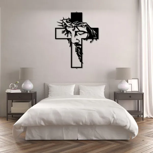 Religious_Jesus_Christ_Cross_Wall_Art_Décor_-_Metal_Cutout_with_Sacred_Heart_Design_for_Home,_Church,_or_Gift"