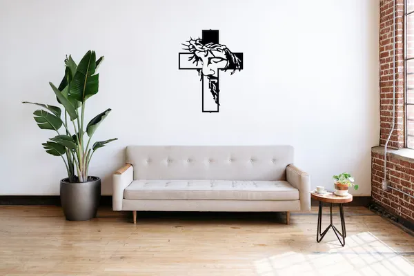 Religious_Jesus_Christ_Cross_Wall_Art_Décor_-_Metal_Cutout_with_Sacred_Heart_Design_for_Home,_Church,_or_Gift"