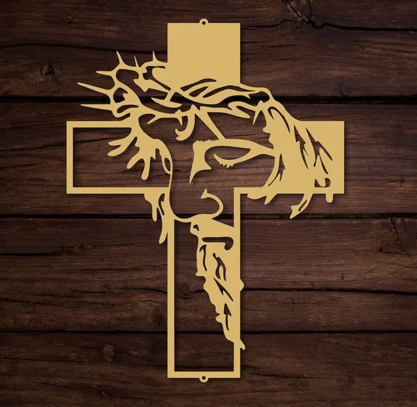 Religious_Jesus_Christ_Cross_Wall_Art_Décor_-_Metal_Cutout_with_Sacred_Heart_Design_for_Home,_Church,_or_Gift"