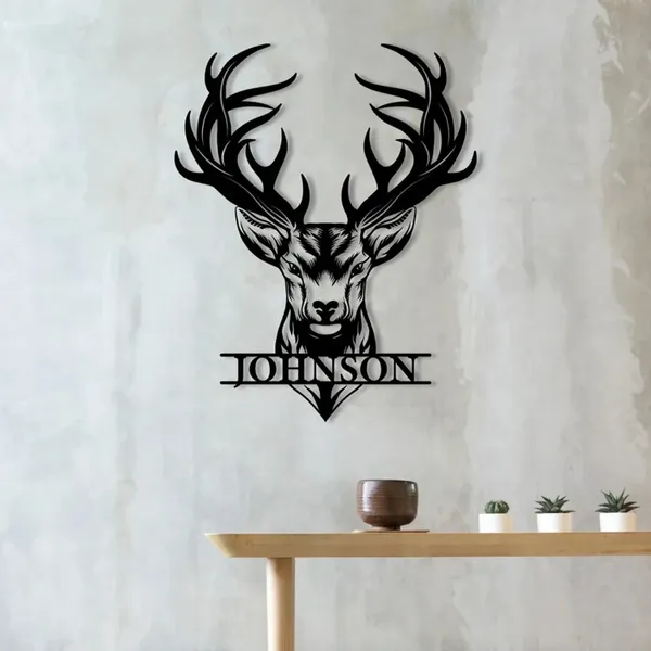 Personalized_Metal_Deer_Head_Wall_Art