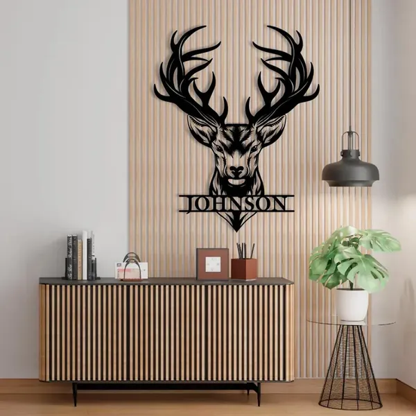 Personalized_Metal_Deer_Head_Wall_Art