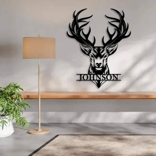 Personalized_Metal_Deer_Head_Wall_Art