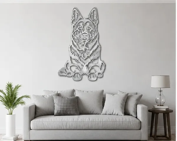 Black_&_White_German_Shepherd_Wall_Art